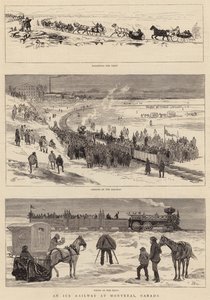 Un ferrocarril de hielo en Montreal, Canadá